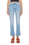 Mother The Tripper Flood Fray Jeans In Cat Daddy