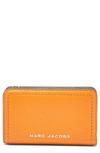 Marc Jacobs Topstitched Compact Zip Wallet In Desert Sun