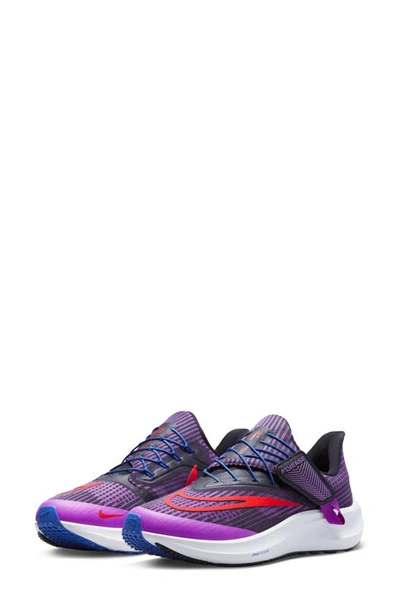 Nike Air Zoom Pegasus 39 Flyease Running Shoe In Fuchsia/ Black/ White