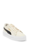 Puma Smash V3 Platform Sneaker In Alpine Snow- Black- Gold- White