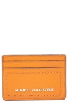 Marc Jacobs Leather Card Case In Desert Sun