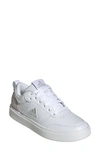 Adidas Originals Park St Tennis Shoe In White/ White/ Silver Metallic