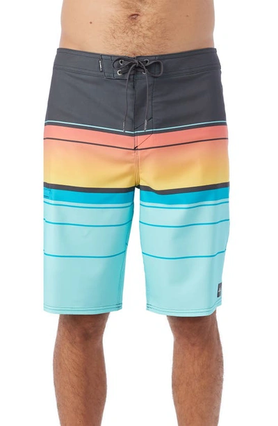 O'neill Hyperfreak Heat Stripe Board Shorts In Turquoise