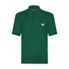 DOLCE & GABBANA WOOL POLO-SHIRT WITH BRANDED TAG
