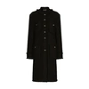 Dolce & Gabbana Wool-blend Crepe Coat In Black