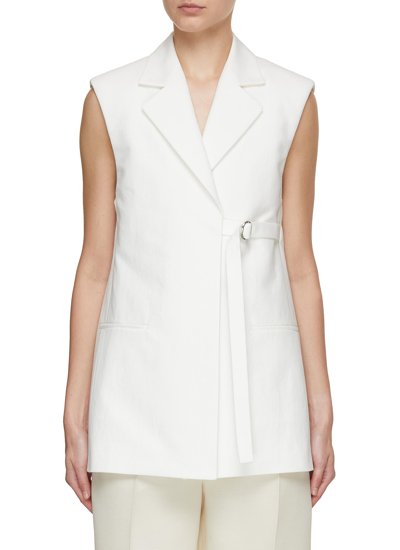 Jil Sander Tailored Cotton Vest In White