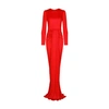 Dolce & Gabbana Dress With Drape In Raspberry_red