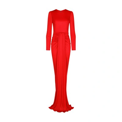 Dolce & Gabbana Dress With Drape In Red