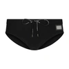 Dolce & Gabbana Black Swim Briefs With Branded Drawstring And Logo Tag In Stretch Polyamide Man In Black