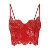 Dolce & Gabbana Red Lace Corset Top In Nail_red