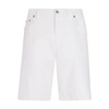 Dolce & Gabbana White Stretch Denim Shorts In Combined_colour