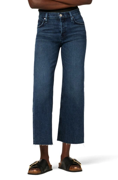 Hudson Rosie High Rise Wide Leg Cropped Jeans In Lakeside In Blue
