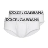 Dolce & Gabbana Logo-waist Cotton Briefs In Optical_white