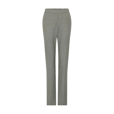 Alexander Mcqueen Straight Trousers In Black_ivory