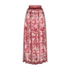 DOLCE & GABBANA LONG MAJOLICA-PRINT CHIFFON SKIRT