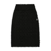 Dolce & Gabbana Rush-stitch Skirt With Side Slit In Black