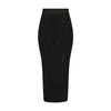 Dolce & Gabbana Tulle Calf-length Skirt With All-over Dg Logo In Black