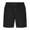 DOLCE & GABBANA MID-LENGTH SWIM TRUNKS WITH BRANDED PLATE