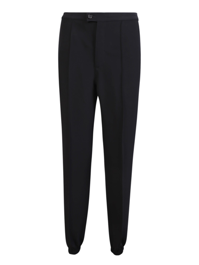 Alexander Mcqueen Jogger Tailored Trousers In Black