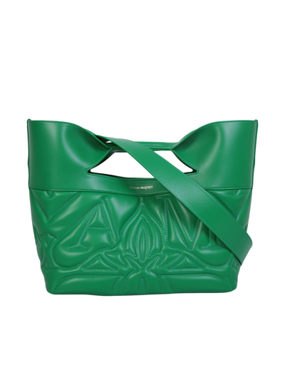 Alexander Mcqueen The Bow Leather Small Bag In Green