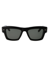 Valentino Women's Black Acetate Sunglasses In Black - White Gold W/dark Green Lenses