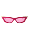 Valentino V-goldcut I - Pink / White Gold Sunglasses In 113c Pink - White Gold W/ Va Pink - Ar
