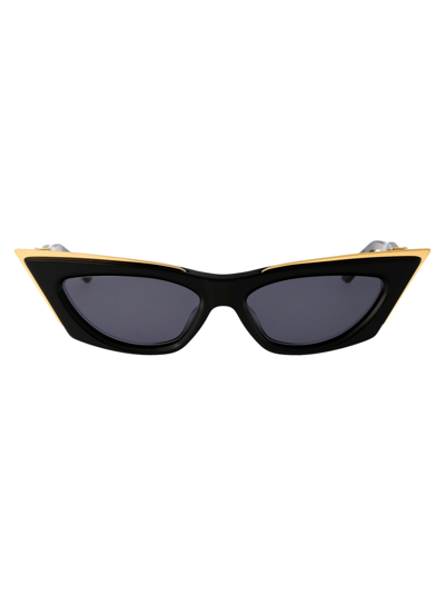 Valentino V-goldcut I Cat-eye Acetate & Titanium Sunglasses In Black