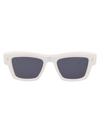 Valentino Xxii - Ltd500 Sunglasses In White - Yellow Gold W/dark Grey