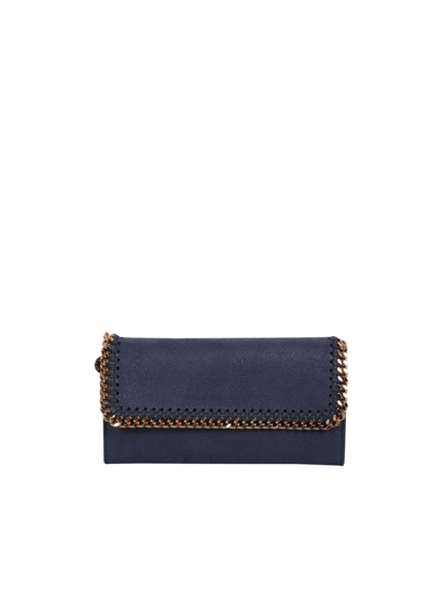 Stella Mccartney Continental Falabella Wallet Blue In Mood Indigo