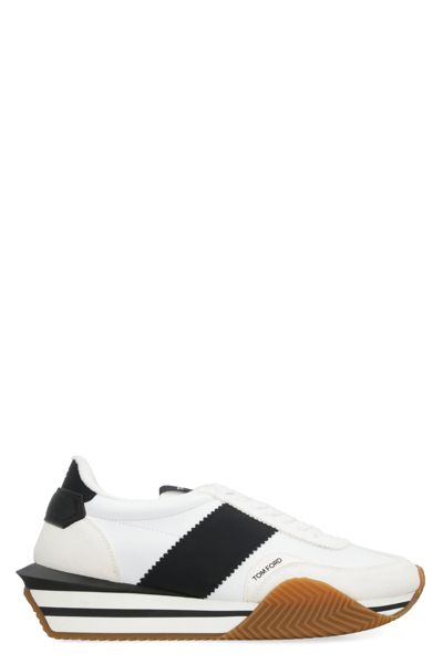 TOM FORD JAMES LEATHER LOW-TOP SNEAKERS
