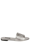 Dolce & Gabbana Dg Slide Sandals In Silver