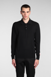 GOLDEN GOOSE POLO IN BLACK WOOL