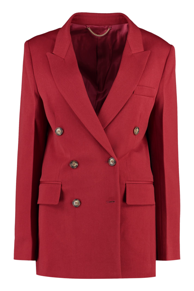 VICTORIA BECKHAM DOUBLE-BREASTED WOOL BLAZER