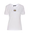 Dolce & Gabbana Jersey T-shirt With Dg Logo Plaque In White