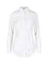Thom Browne Shirt With Back Loop Detail And Chest Pocket In White