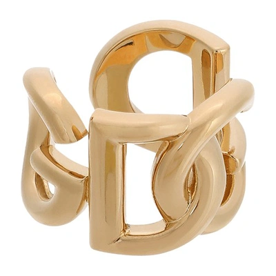 Dolce & Gabbana Dg Logo Ring In Gold