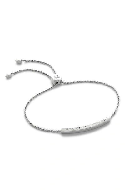 Monica Vinader Linear Mini Friendship Chain Bracelet In Silver