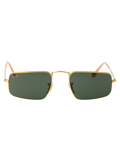 Ray Ban Sunglasses Unisex Julie - Gold Frame Green Lenses 52-20