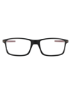 Oakley Port Bow 53mm Rectangular Optical Glasses In 805005 Polished Black
