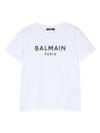 Balmain Kids' T-shirt Logo In White