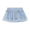 Stella Mccartney Skirt With Applications In Light Blue