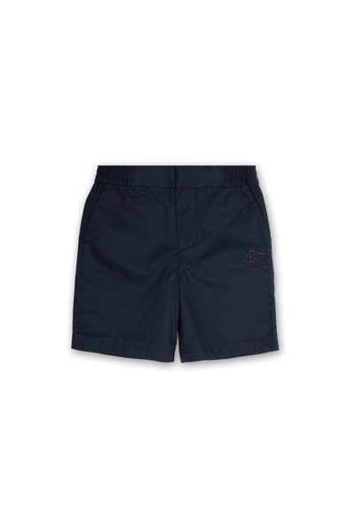 Burberry Kids Cotton Chino Shorts (3-14 Years) In Navy