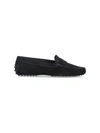 Tod's Black Black Gommini Leather Driving Shoes In Black
