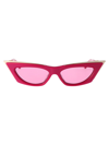 Valentino V-goldcut I - Pink / White Gold Sunglasses In 113c Pink - White Gold W/ Va Pink - Ar