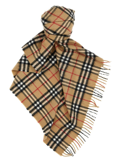 Burberry Kids Checked Fringed Blanket In Multi