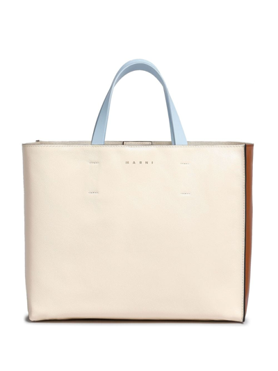 Marni Small Museo Tote Bag In Brown