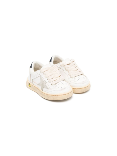 Golden Goose Babies' Panelled Low-top Leather Trainers In White