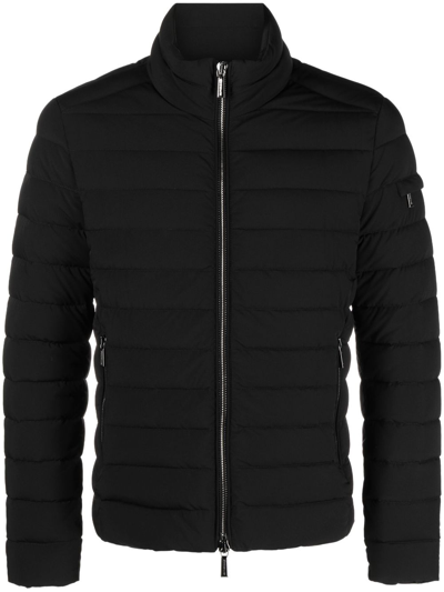 Moorer Ray-kn Zip-up Padded Down Jacket In Negro