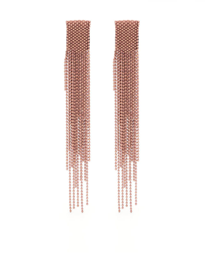 Fabiana Filippi Beaded Chandelier Earrings In Pink