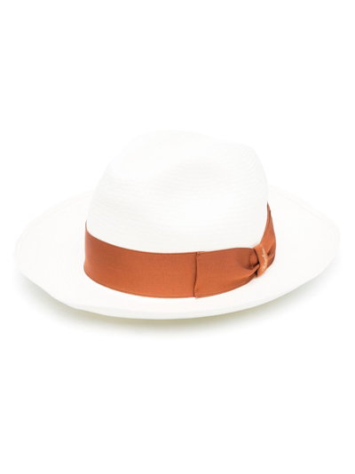 Borsalino Panama Amedeo Straw Sun Hat In White